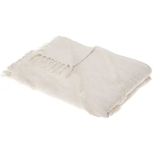 Comparateur de prix : ATMOSPHERA CREATEUR D'INTERIEUR Jeté de lit Tuft Inca - 130 x 180 cm - Ivoire
