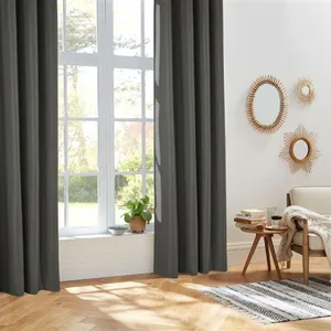 HOMEMAISON Rideau isolant - Atmosphera - Isa - Gris - 140x260 cm - Occultant