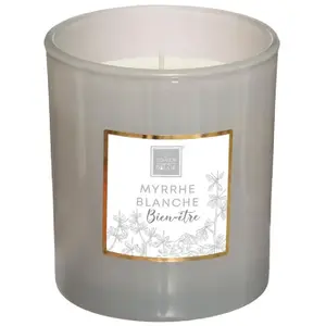 Comparateur de prix : Atmosphera Bougie Parfumée Myrrhe Blanche Pot en verre 210 G