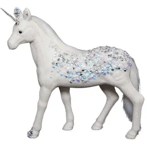 Feeric Lights & Christmas Licorne avec Paillettes "Légende d'Hiver" 25cm Blanc pas cher
