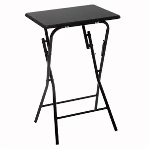 Table d'appoint pliante noire en Bois et Métal H 64 cm - FIVE pas cher