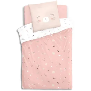 Comparateur de prix : ATMOSPHERA CREATEUR D'INTERIEUR Parure de lit Chat 140 x 200 cm Housse de couette en Coton avec sa taie