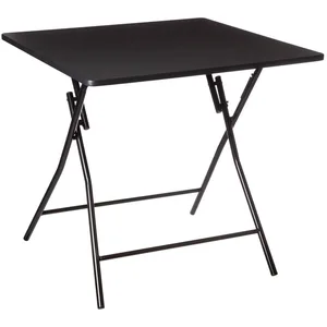 5Five Five - Table d'appoint Pliante Noir en Bois et Métal 80 x 80 cm pas cher