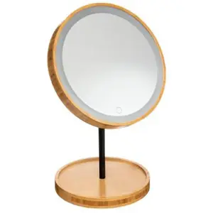 Comparateur de prix : 5five Simply Smart - Miroir avec pied à led 18cm bambou - 5five