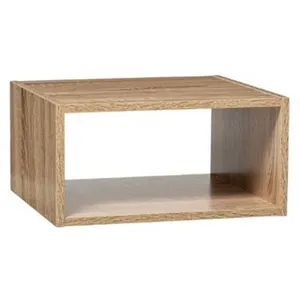 5 five simply smart Meuble Etagère rectangulaire effet chêne naturel H 17 cm - à poser ou mural pas cher