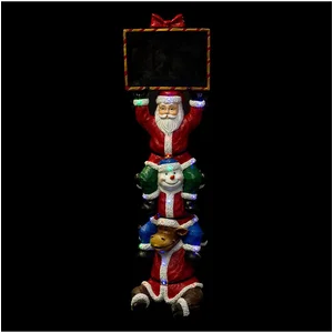ATMOSPHERA Père-Noël et ses amis 150 cm lumineux - Multicolore pas cher