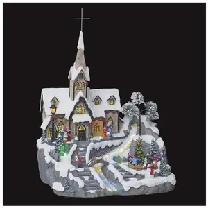 Comparateur de prix : Fééric Lights & Christmas Village de noël animé et lumineux modèle église