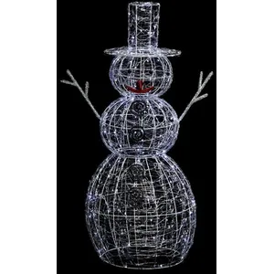 Comparateur de prix : Feeric Lights & Christmas Déco extérieure - Bonhomme de neige 3D - Blanc froid - H120 - 8 fonctions