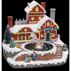 Comparateur de prix : Fééric Lights and Christmas Village de noël animé et lumineux fontaine du père Noël - Multicolore