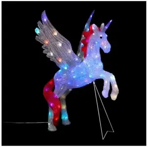FEERIC LIGHTS & CHRISTMAS Déco lumineuse Licorne 100 LED  à variation de couleurs H 75 cm