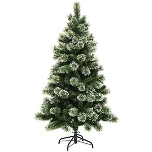 Comparateur de prix : FEERIC LIGHTS & CHRISTMAS Sapin de Noël floqué - D 96,5 cm x H 180 cm - Gracious impérial - Vert