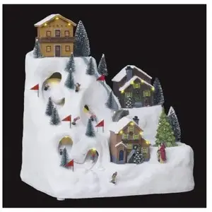 Comparateur de prix : OSE Village de Noël lumineux et musical Piste de Ski animée - Feeric Christmas
