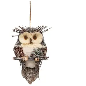 Pp No Name Décoration Murale Hibou Marron Glacé 28cm Beige pas cher