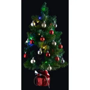 Arbre de Noël lumineux Sapin artificiel avec décoration et guirlande l... pas cher
