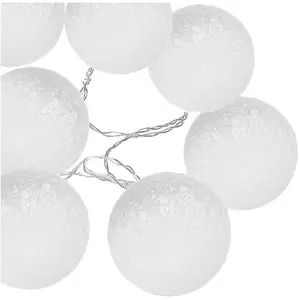 Atmosphera - Guirlande solaire LED 10 boules D6 D, 6 x L, 335 cm BlancVendu parmanomano