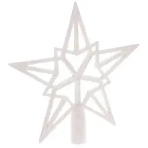 Feeric Light & Christmas Déco Sapin de Noël Cimier Etoile Blanc pailleté pas cher