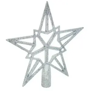 Feeric Light & Christmas Déco Sapin de Noël Cimier Etoile Argent pailleté pas cher