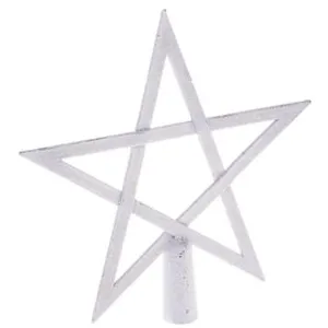 Feeric Light & Christmas Déco Sapin de Noël Cimier Etoile Blanc pailleté pas cher