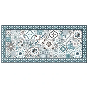 3S. x Home Tapis Vinyle Mosaïque bleuBoîte 50x112 pas cher