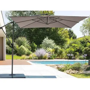 Comparateur de prix : Hesperide - Parasol déporté carré Manoa Taupe - 2,5 x 2,5 m - Hespéride