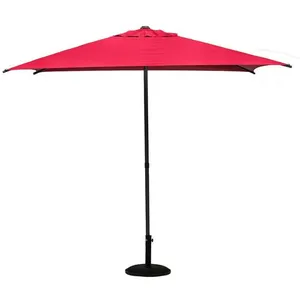 Hesperide - Parasol droit carré Soya grenade D2,5x2,5m en acier - Hespéride pas cher