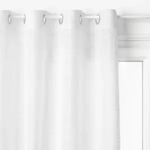 Voilage Alton blanc 140x240cm - Atmosphera créateur d'intérieur pas cher