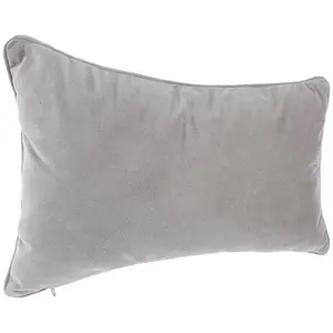 Comparateur de prix : Atmosphera Créateur D'intérieur - Coussin lilou coton gris souris 30x50cm