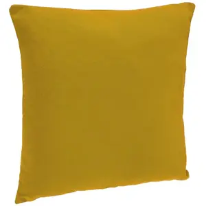 Comparateur de prix : Coussin - Atmosphera - 38x38 cm - Jaune ocre - Déhoussable - 100% Coton