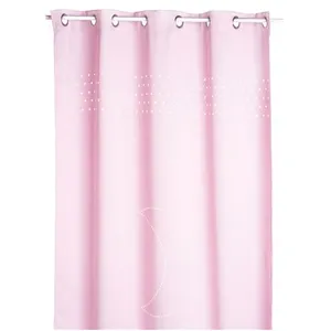 HomeMaison Rideau Occ lune - MARQUE - 140x260 - Rose - Occultant - Uni - Enfant pas cher