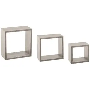 5 five simply smart Atmosphera Créateur D'intérieur - 3 Etagères murales design cube Fixy