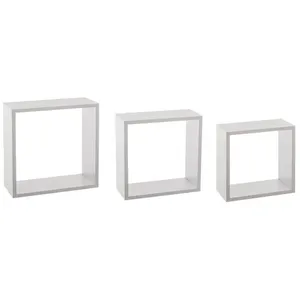 Comparateur de prix : 5five Simply Smart - 3 grandes étagères murales fixy cube blanc - 5five