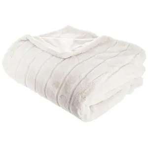 Comparateur de prix : HomeMaison Atmosphera Créateur d'intérieur - Plaid Fourrure Manoir 180x230cm Blanc
