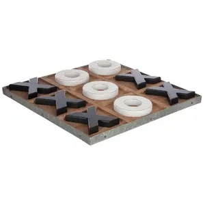 Comparateur de prix : Atmosphera - Jeu morpion Issac en bois 35x35cm créateur d'intérieur