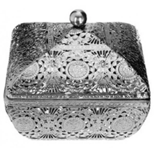 ATMOSPHERA Créateur d'intérieur - Boîte Métal Déco Ajourée 12cm Argent pas cher