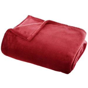 Comparateur de prix : Plaid flanelle rouge 130x180cm Atmosphera Créateur D'intérieur