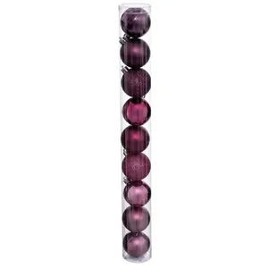 FEERIC CHRISTMAS Atmosphera Créateur d'intérieur - Lot de 9 Boules de Noël Colorama 6cm CassisVendu paramazon