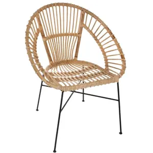 Comparateur de prix : Atmosphera Créateur D'intérieur - Fauteuil Keko métal rotin