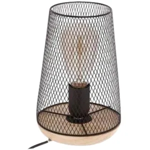 Comparateur de prix : ATMOSPHERA Créateur d'intérieur - Lampe en Métal & Bois Industriel 23cm Noir