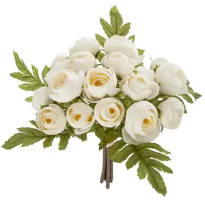 Comparateur de prix : Atmosphera - Bouquet de 18 mini camélias artificiels blanc H30cm créat...