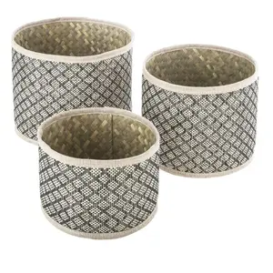 Comparateur de prix : Atmosphera Créateur d'intérieur - Lot de 3 Paniers en Osier Nomade 24cm Naturel