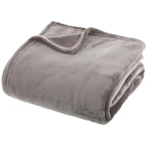 Comparateur de prix : Plaid flanelle gris 180x230cm - Atmosphera créateur d'intérieur