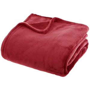 Comparateur de prix : Atmosphera Créateur D'intérieur - Plaid flanelle rouge 180x230cm