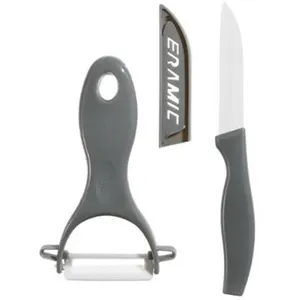 Comparateur de prix : 5five FIVE Simply Smart - Couteau & Éplucheur Céramique Zirco 20cm Gris