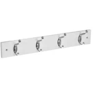 Comparateur de prix : Five AC-Déco Patère à 4 têtes - 42 x 7 x 6,5 cm - Bois - Blanc