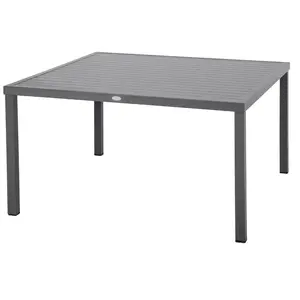 Comparateur de prix : Hesperide Table De Jardin Carrée Piazza 8 Places Graphite - Hespéride
