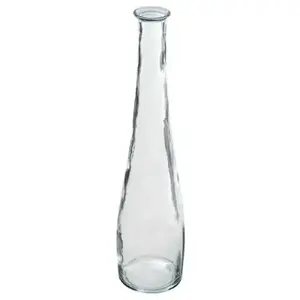 Comparateur de prix : Atmosphera Long vase en verre recyclé - Transparent - H 79 x D 18 cm