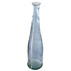 Comparateur de prix : Atmosphera - Vase long - verre recyclé - bleu orage H80 cm
