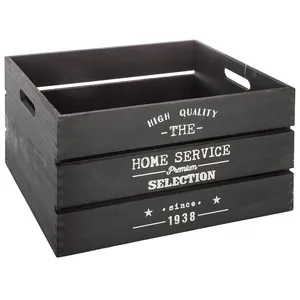 Comparateur de prix : Atmosphera Créateur D'intérieur - Set de 6 caisses Facto cagette bois noir