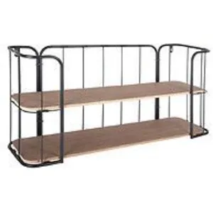 Atmosphera Créateur d'intérieur - Etagère Murale à 2 Niveaux Jordi 75cm Marron pas cher