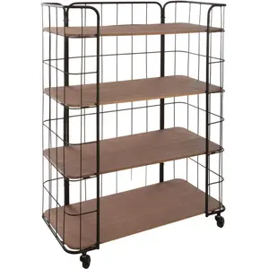 Étagère Murale Rectangulaire Massif Acacia Bordure Assortie